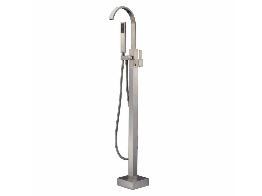 Freestanding Bath Faucet - Brushed Steel