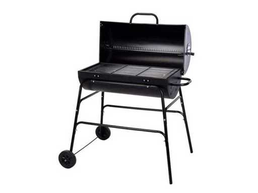 MaxxGarden 21074 Barbecue au charbon - BBQ au charbon - forme cylindrique - 90x90 cm