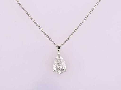 925 Silver White Pendant With Lab Grown Diamond