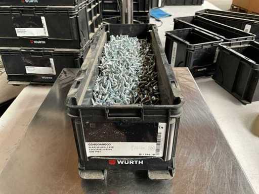 Würth 12,94 kg Schraube 4,8 x 19 in eine stapelbare Box setzen