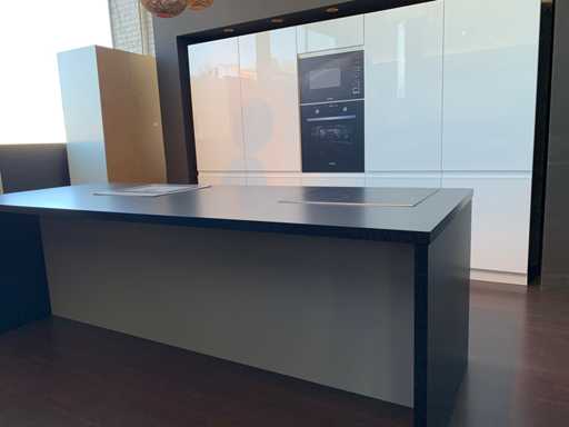 Eiland Keukenopstelling expo 42 sole wit hoogglans in bouwpakket