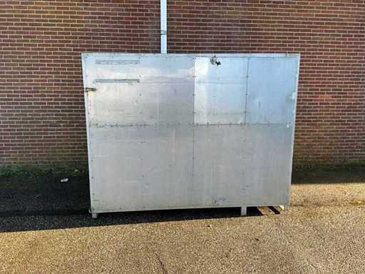 Aluminum transport box 240x130x190cm with forklift sleds