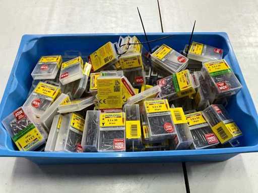 Rotadrill Assorti diverse schroeven RVS en verzinkt (100x)