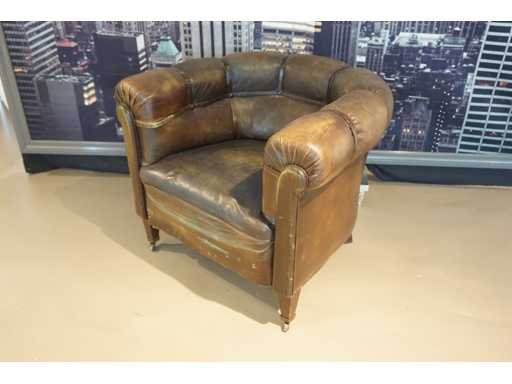 Antique leather armchair