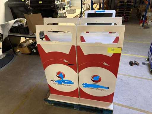 ViewSonic - VSD243-BKA-EV0 - Set kiosken met 3 nieuwe touchscreens en ticketprinters (5x)