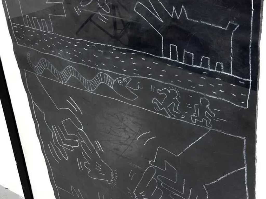 Keith Haring XXL subway drawing 