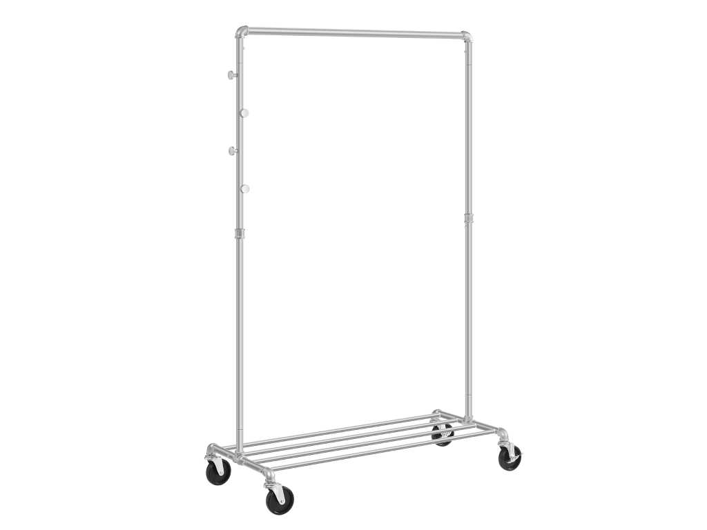 MIRA Home - Clothes rack - Stable - Wheels - Easy Assembly - 100x49x163 cm