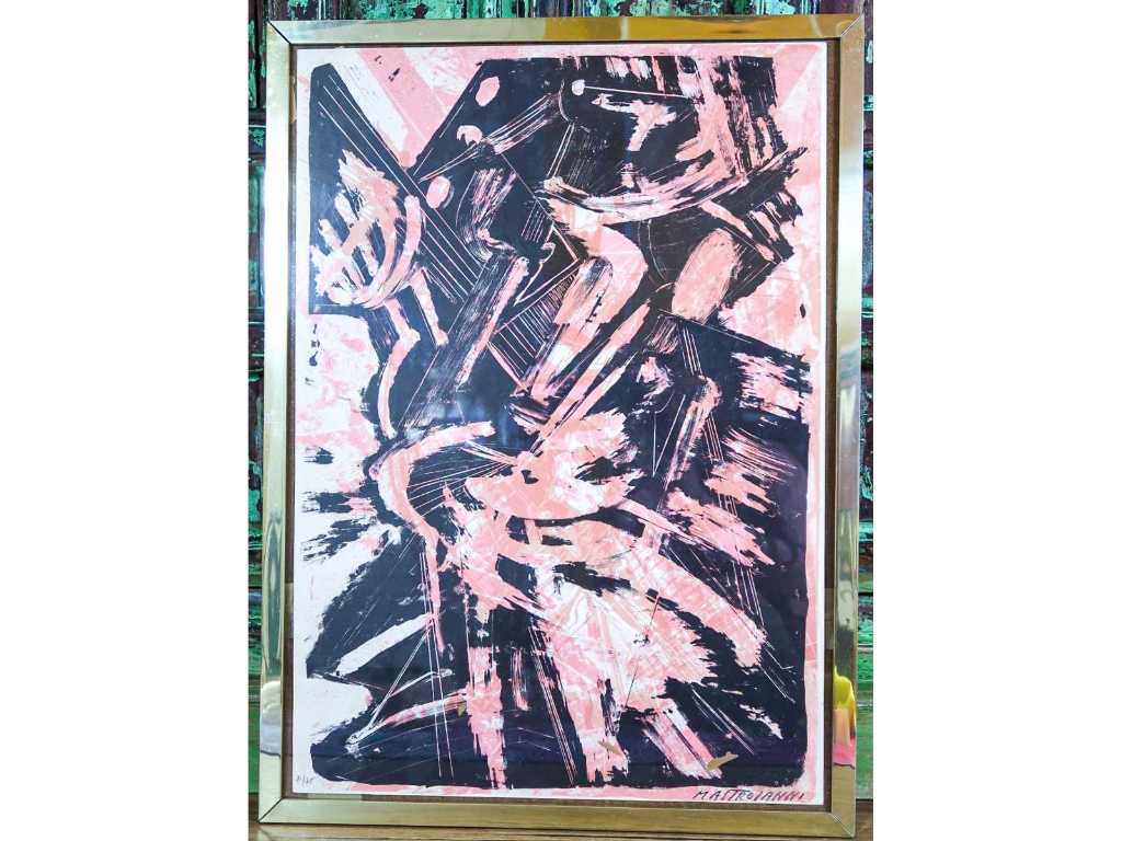 Umberto Mastroianni 'Abstract Composition' (ed 75, FRAMED 74 x 54 cm)