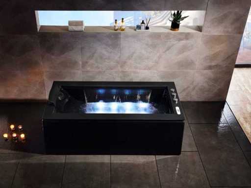 Mawialux Freestanding Massage Bathtub with Waterfall (Light Damage)