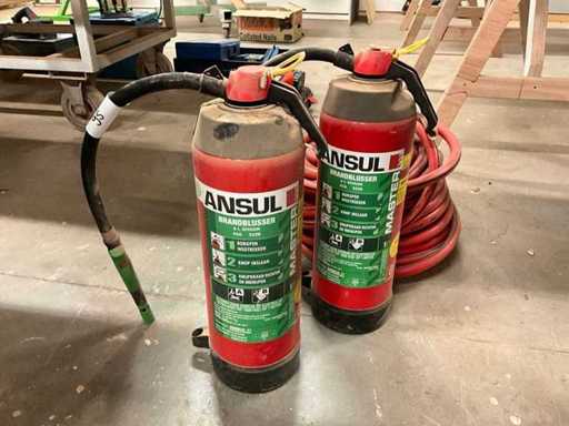 Ansul 6 l. schuim Brandblusser (2x)