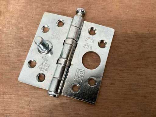 Dulimex ball bearing hinge 76x76 mm, with thieves' claw (83x)