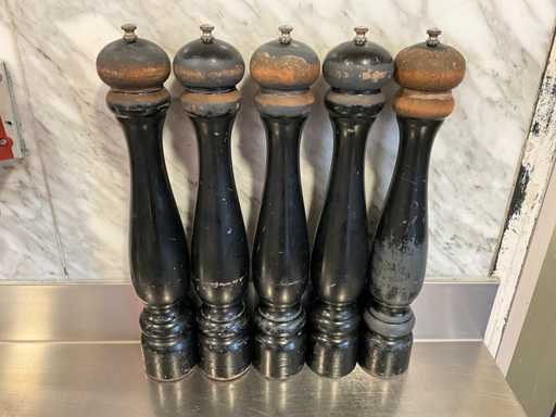 Houten pepermolen (40 cm) (5x)