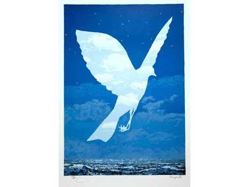René Magritte - L'entrée en scène - lithograph