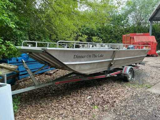 Bateau Aluminiumjon Jon 662 Alu sur remorque Damco