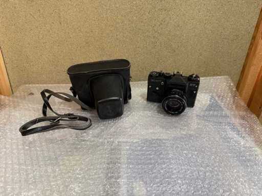 Camera Vintage Zenit ET + Helios 44-6 + Pocket SLR Camera Analog