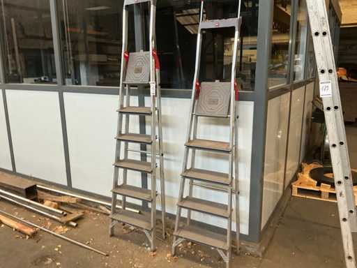 Hailo Alu trapladder (2x)