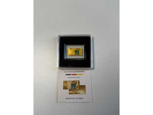 1/1000 ounce .999 zuiver goud "Eurobiljetten" 500 euro