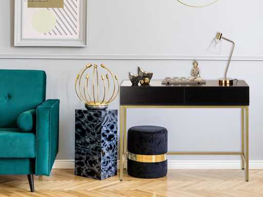 Console Table, 2 Drawers, Wood Look Side Cabinet, Living Room