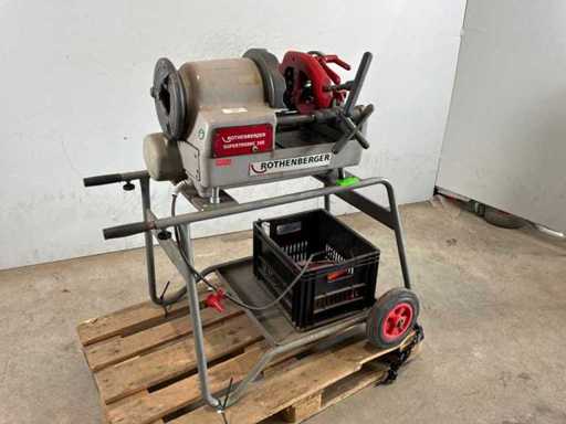 2019 Rothenberger Supertronic 3" SE Draadsnijapparaat 3" op onderstel