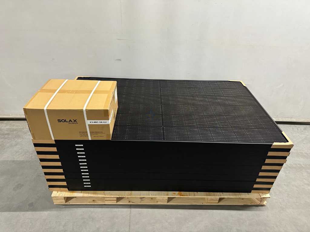 JA Solar - zestaw 15 paneli fotowoltaicznych full black (370 wp) oraz 1 inwerter Solax X3-MIC-5K-G2 (3-fazowy)