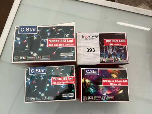 C.Star. Schutzart IP44. Innen- / Außenbereich, Weihnachts-LED-Beleuchtung. (6-fach)