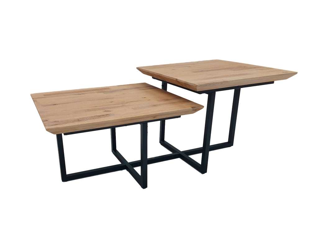 Duo coffee tables ZARA in solid wood