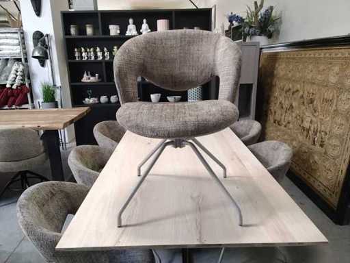 Chaise pivotante marron (4x)