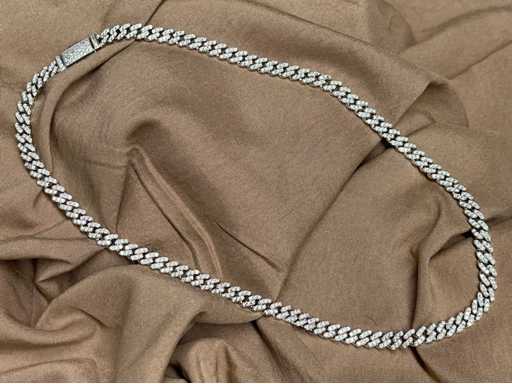 Exclusieve cuban chain van hoge kwalieit vol gezet met briljanten