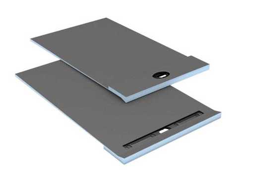 Wedi Fundo RioLigno Elemento doccia con drenaggio a trincea