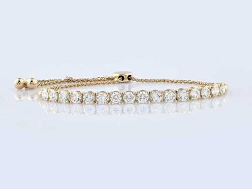 14 KT geelgouden armband met 3,01 cts natuurlijke diamant
