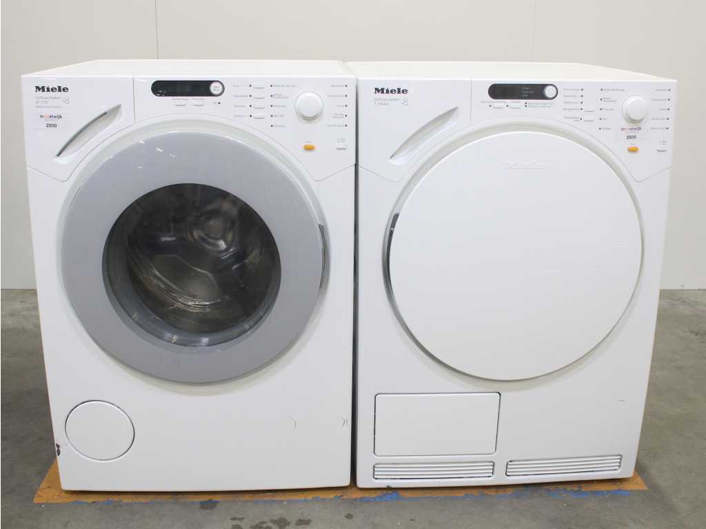 Machines à laver Miele W 1712 SoftCare System et sèche-linge Miele T 7744 C SoftCare System