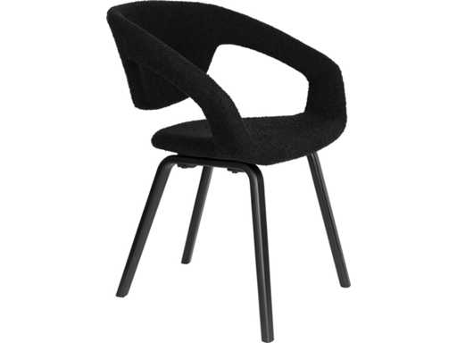 Zuiver Flexback Esszimmerstuhl schwarz (2x)