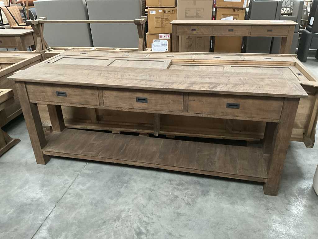 1x Wall table with 3 drawers