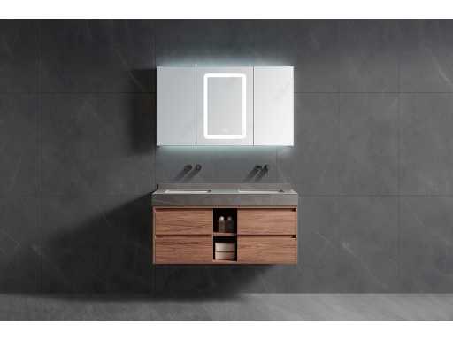 Meubles de salle de bain 2 personnes avec armoire de toilette