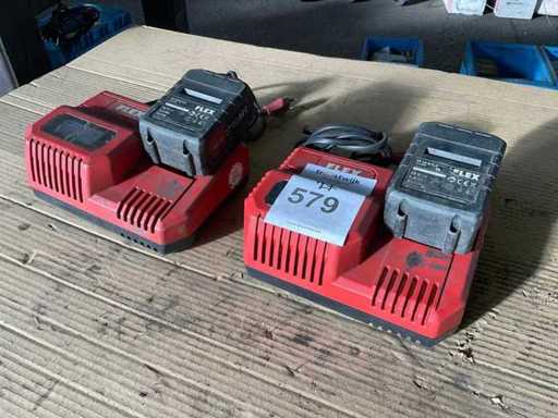 Baterie Flex CA10.8/18.0 cu încărcător (2x)