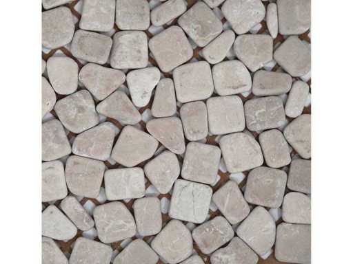 Megaron Scutulatum Botticino Matte 3x3 cm - Natuursteen Mozaïek 28 m²