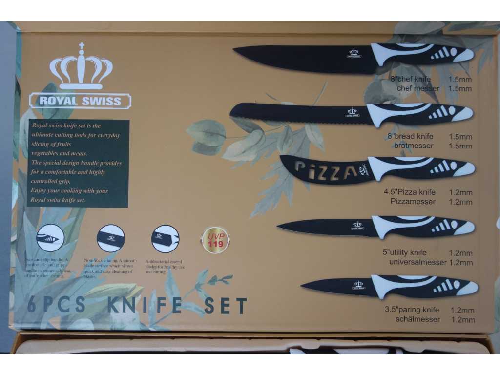 Royal swiss 8 discount piece knife set