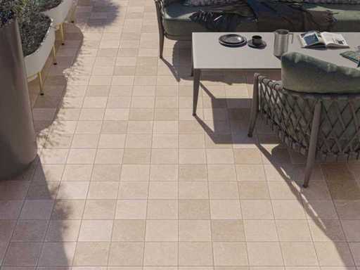 Carrelage de sol 46,08 m2 Antidérapant Crea Sand 60x60cm
