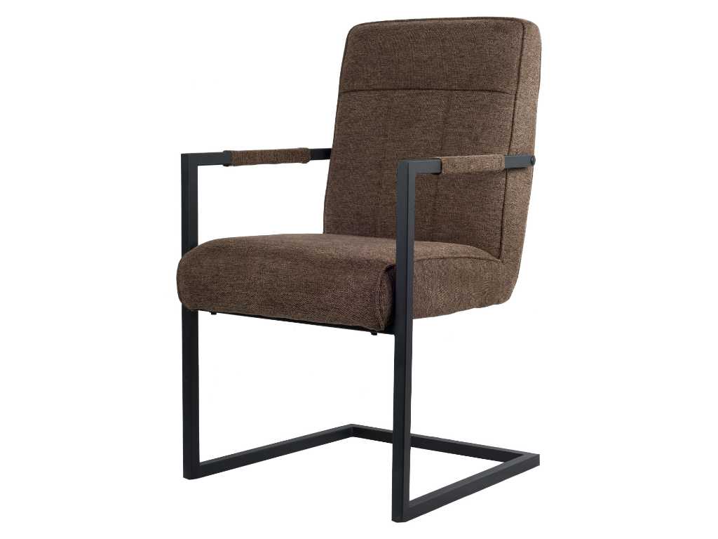 4x Chaise de salle à manger design DM marron