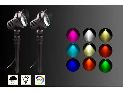  GB LED-spot – IP54Waterdicht – Aluminium – Ø60 mm – Inclusief Lamp (x10)