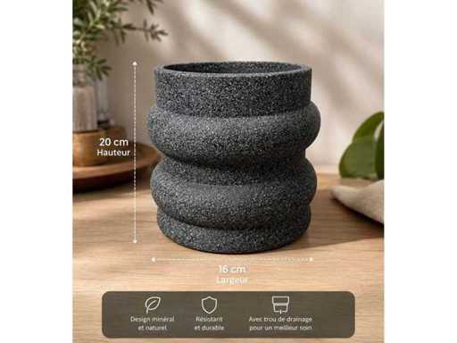 Conjunto de 4 jarrones decorativos negros – Diseño elegante