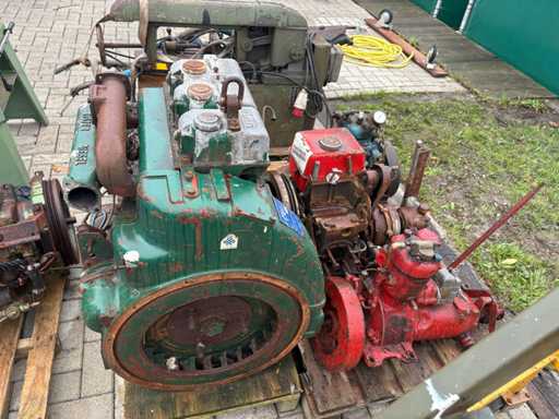 Lotto di vari motori a benzina e seghe