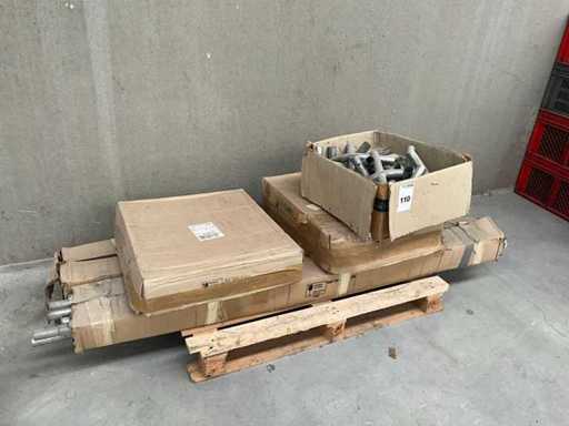 Tissu de tente 8 rouge. Tente de fête à cadre tubulaire