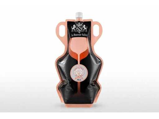 Juego de 6 botellas de vino rosado de plástico - 1,5L
