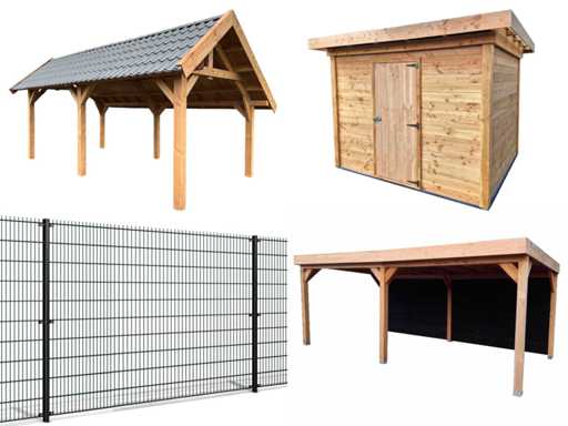 Roofs, garden houses, carports and fencing