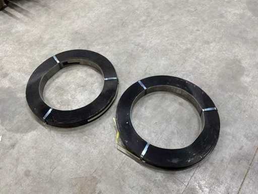 Strip steel 12mm black lacquered 0.4mm thick (2x)