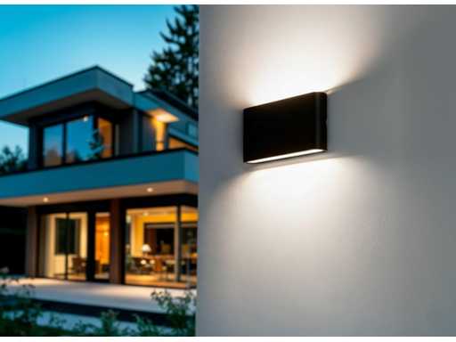 Applique murale LED 12W Duo Light étanche (6x)
