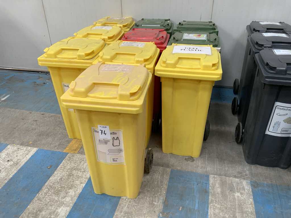 Coș de gunoi EN 840-1/120L-60kg Container pentru deșeuri (10x)