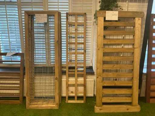 Trellis With Frame Straight Horizontal Pine 180x40 cm