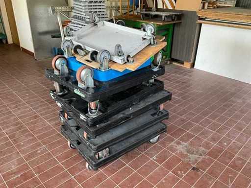 Lotto misto di tram da trasporto